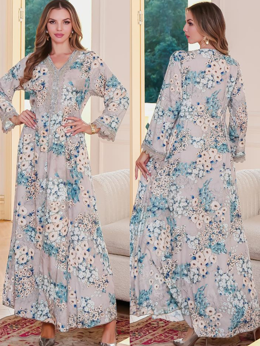 Embroidery Kebaya - Muslim Women Dubai Abaya luxury embroidery