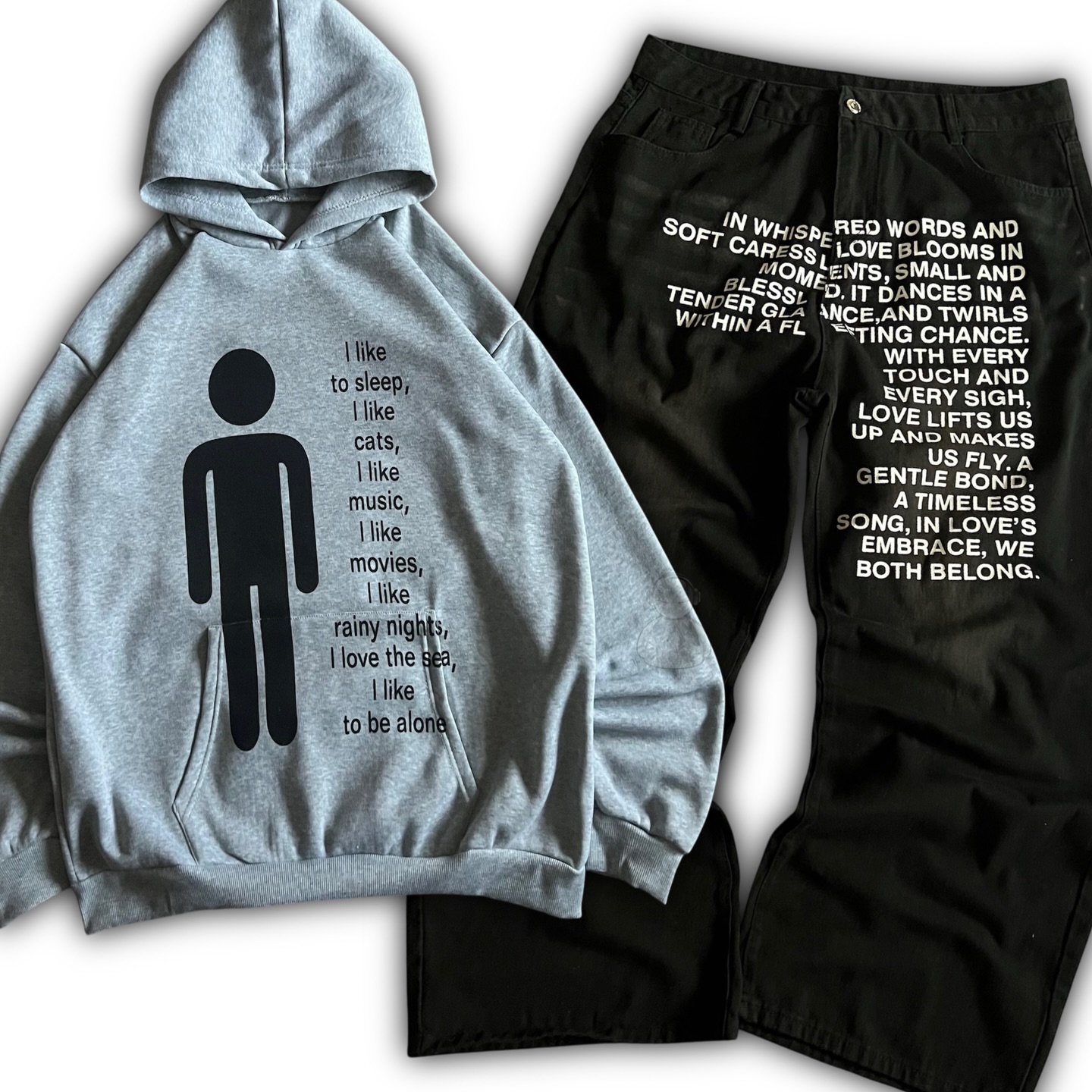 Embroidery Pattern - American Pattern Letter Jeans Y2K Men