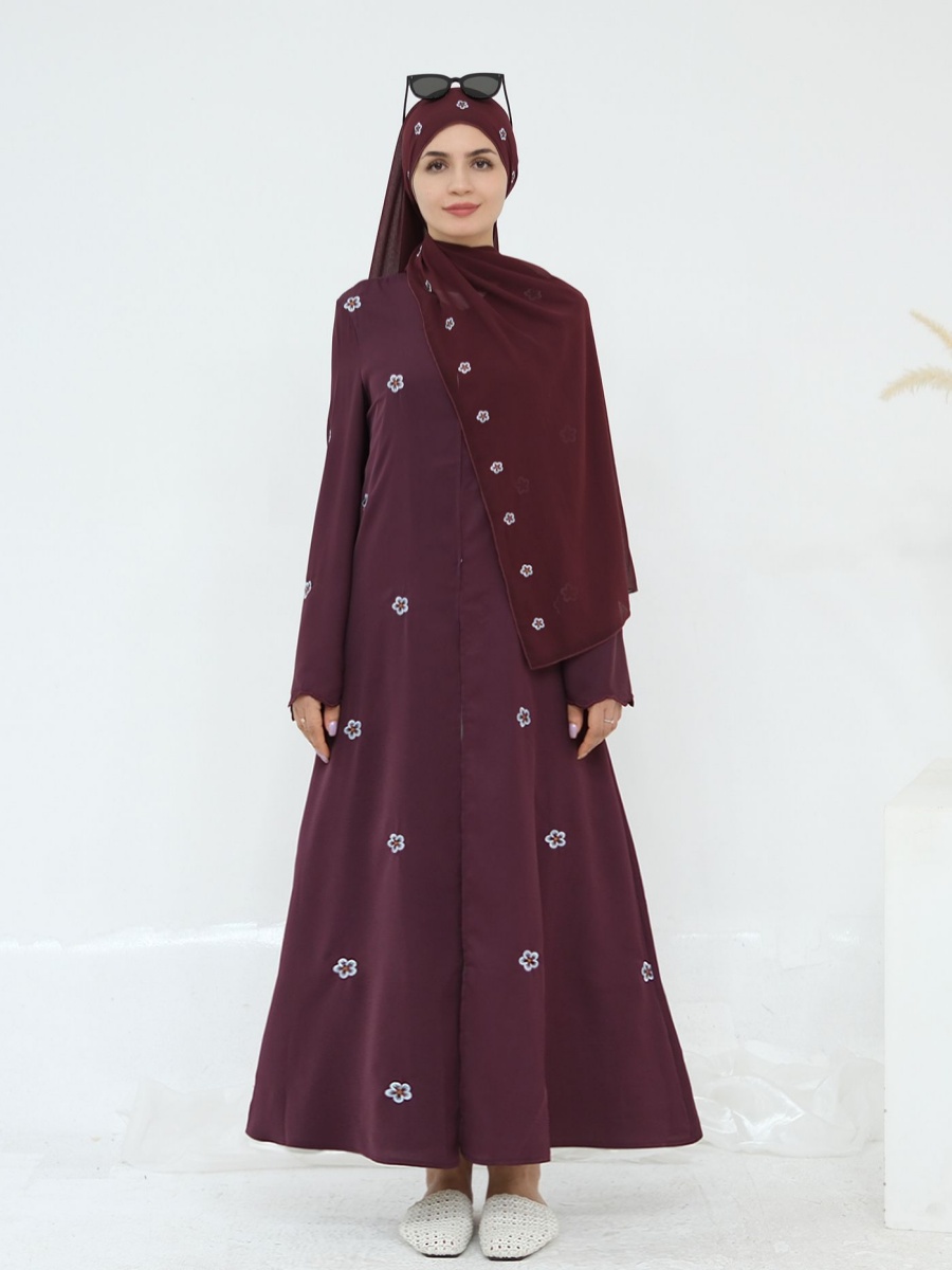 Embroidery Kebaya - Muslim Women Dubai Abaya Luxury Embroidery