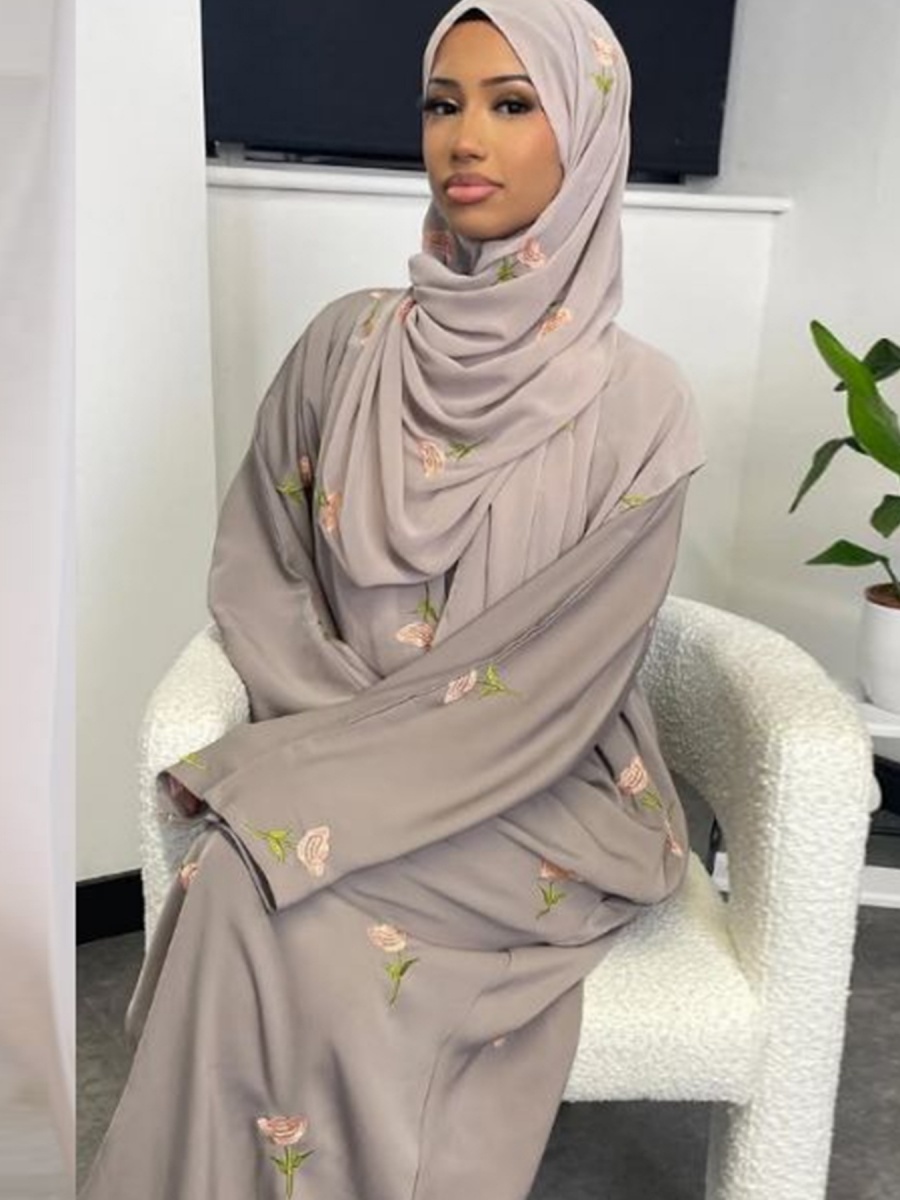 Embroidery Kebaya - Women Middle East Arabic Dubai Abaya