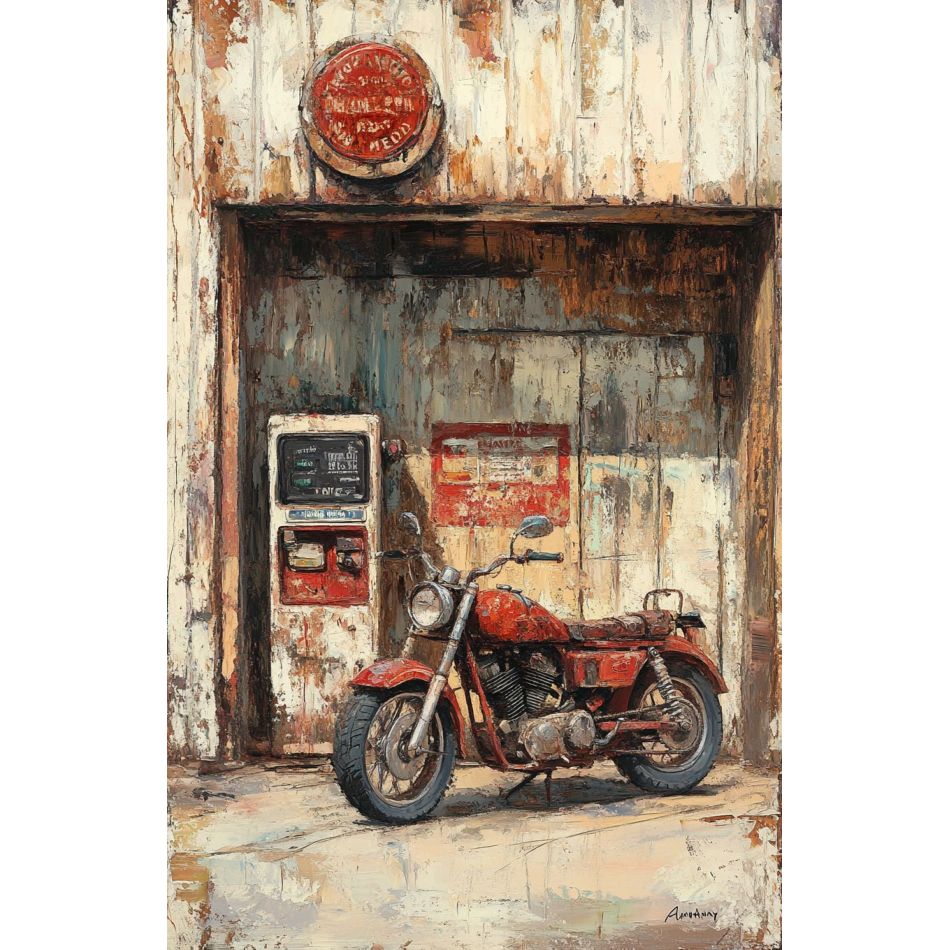 Embroidery Ideas For Bags - RUOPOTY Red Motorcycle 5d Diamond Painting