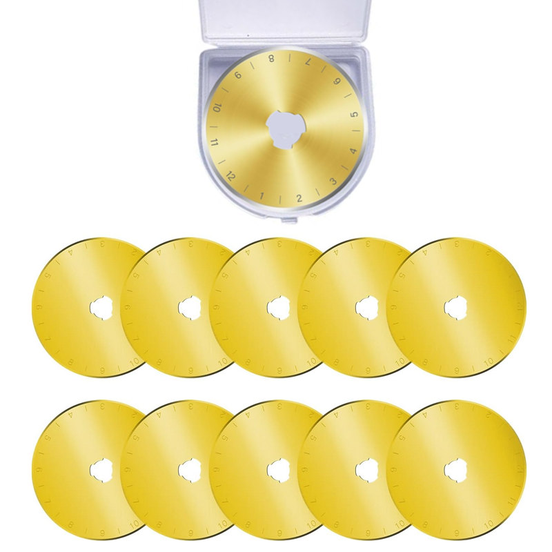 Embroidery Converter - 10pcs Titanium Coated 45mm Rotary Cutter