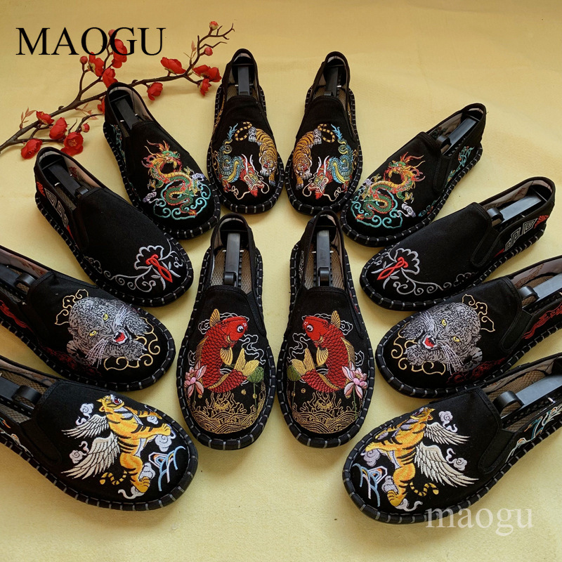 Embroidery Pattern - Unisex Chinese Style Embroidery Slip-On Shoes