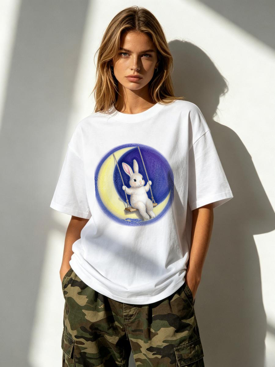 Embroidery Moisturizer - T Shirts Moisture Transport High Low