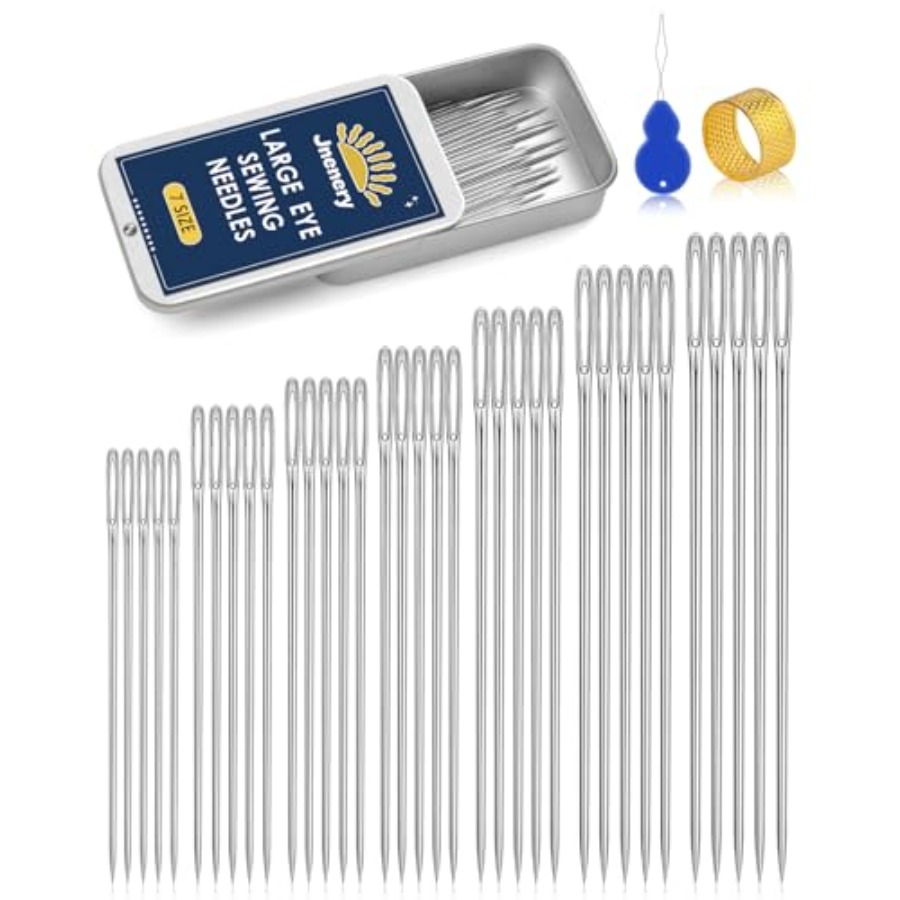 Embroidery Needle - Large Eye Sewing Needles, 7 Sizes