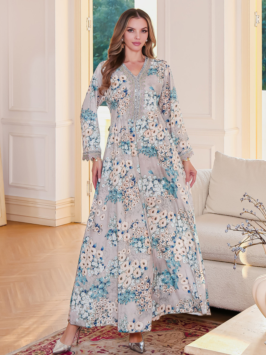 Muslim Women Dubai Abaya luxur - Embroidery Kebaya review and price