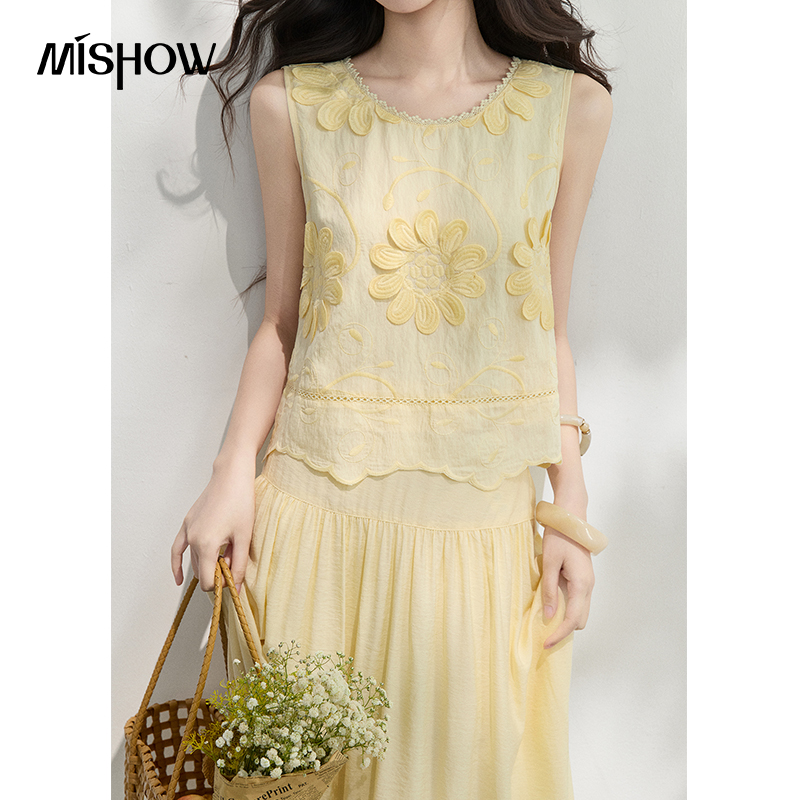 MISHOW French Floral Embroider - Embroidery Blouse review and price