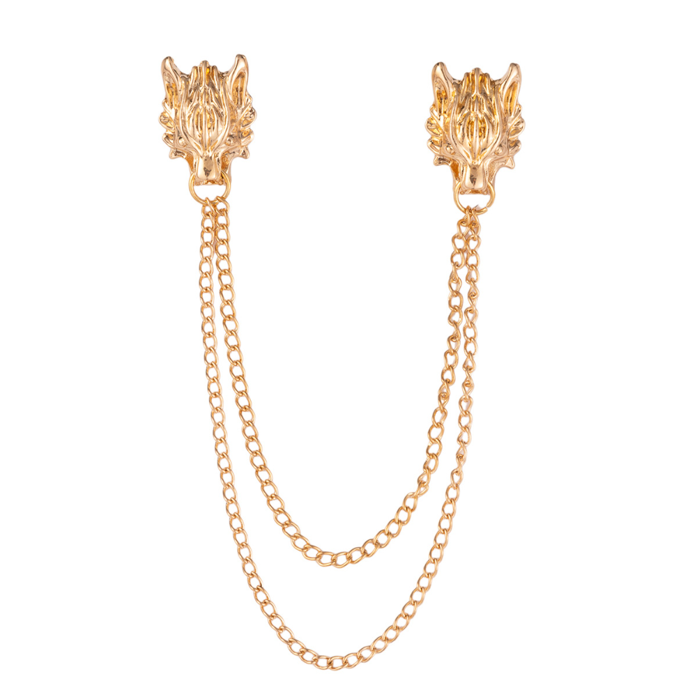 Retro Wolf Head Collar Pins Br - Embroidery Bracelet review and price