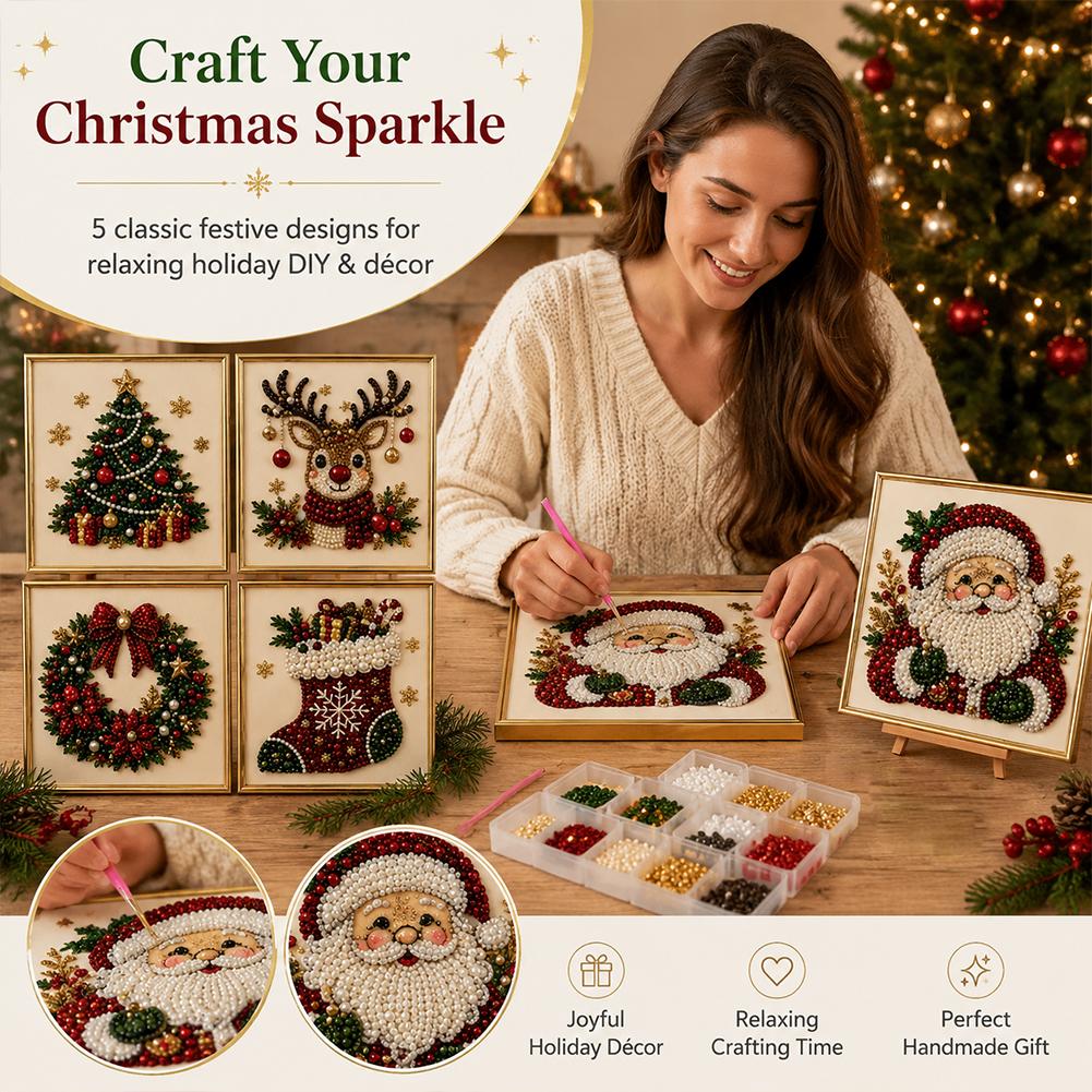 Christmas Santa Claus Pearl Ar - Embroidery Frame review and price