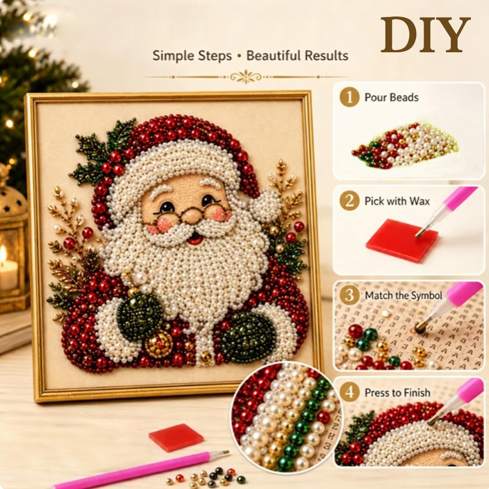 Christmas Santa Claus Pearl Ar - Embroidery Frame review and price