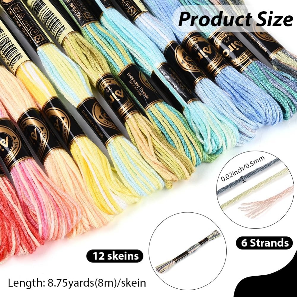 12 Skeins 105 Yards 6 Ply Vari - Embroidery Bracelet review and price