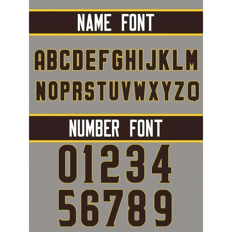 Custom Name And Number Men's E - Embroidery Font review and price
