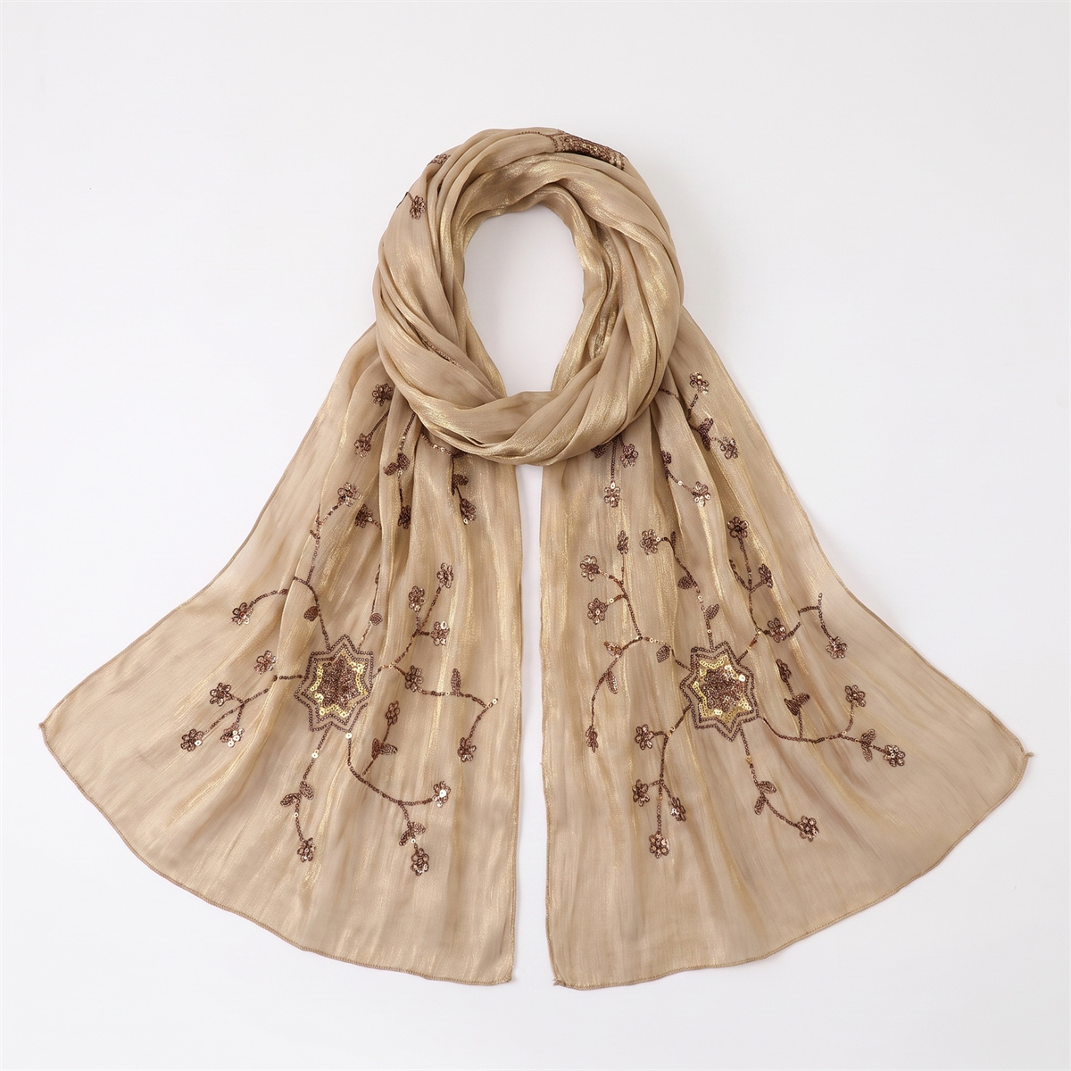 Fashion Crinkle Hijab Scarf Wi - Embroidery Hijab review and price