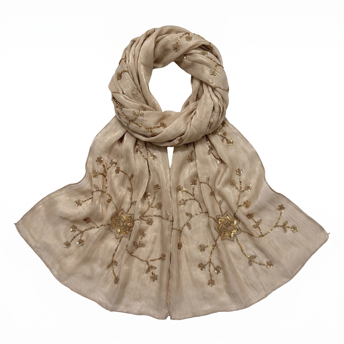 Fashion Crinkle Hijab Scarf Wi - Embroidery Hijab review and price