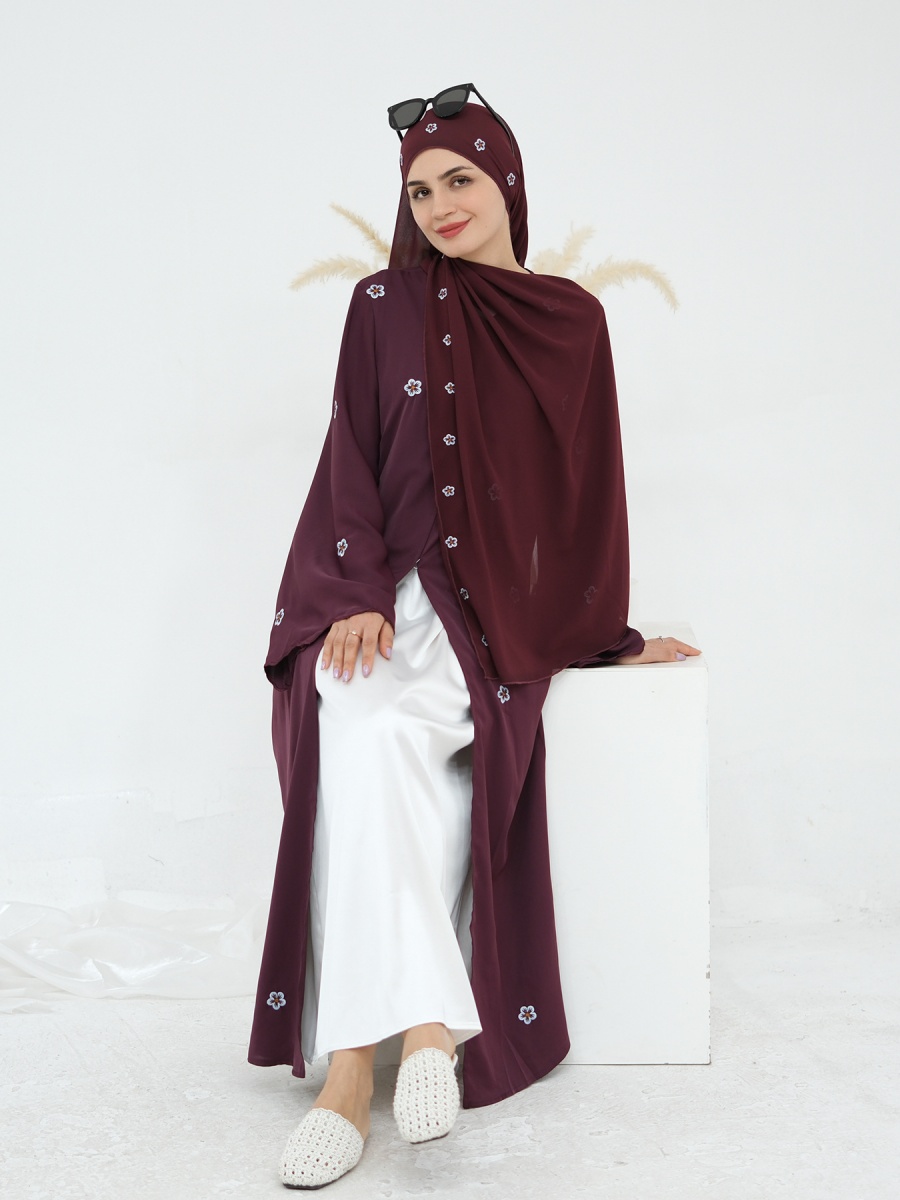 Muslim Women Dubai Abaya Luxur - Embroidery Kebaya review and price