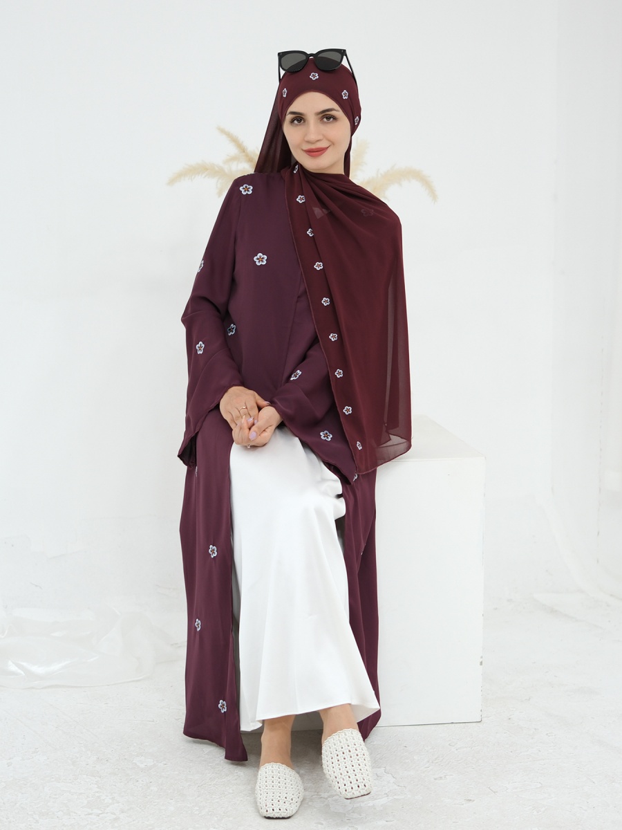 Muslim Women Dubai Abaya Luxur - Embroidery Kebaya review and price