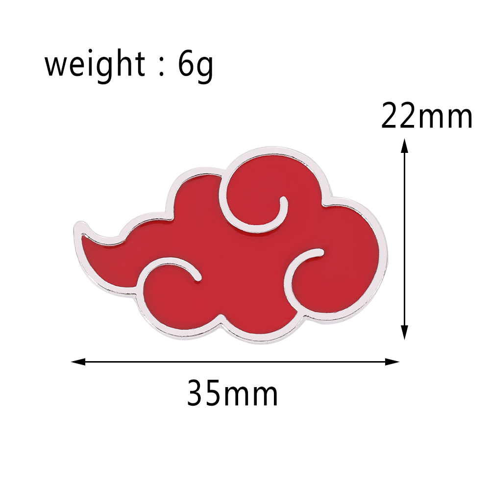 Naruto Akatsuki Brooch Pin Kon - Embroidery Red review and price