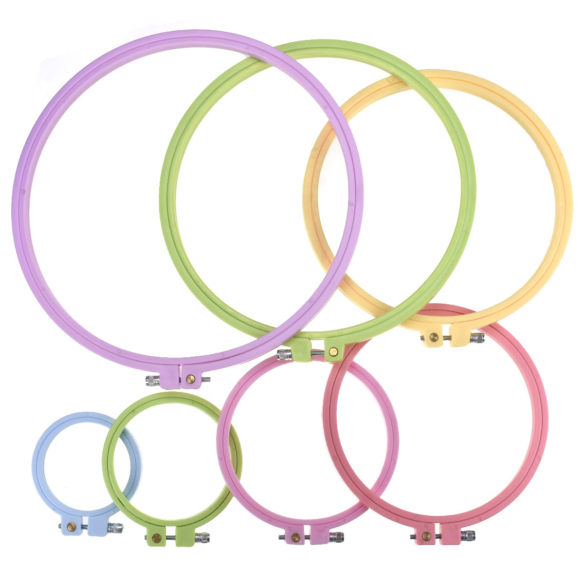 1/7pcs 7-25cm Plastic Embroide - Embroidery Frame review and price