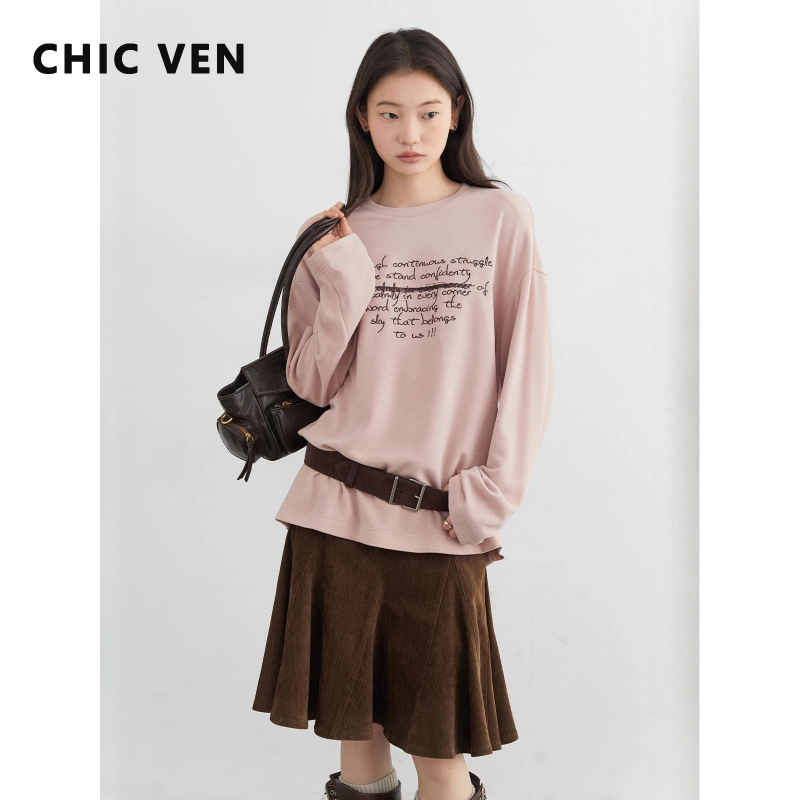 CHIC VEN New Women Long Sleeve - Embroidery Font review and price