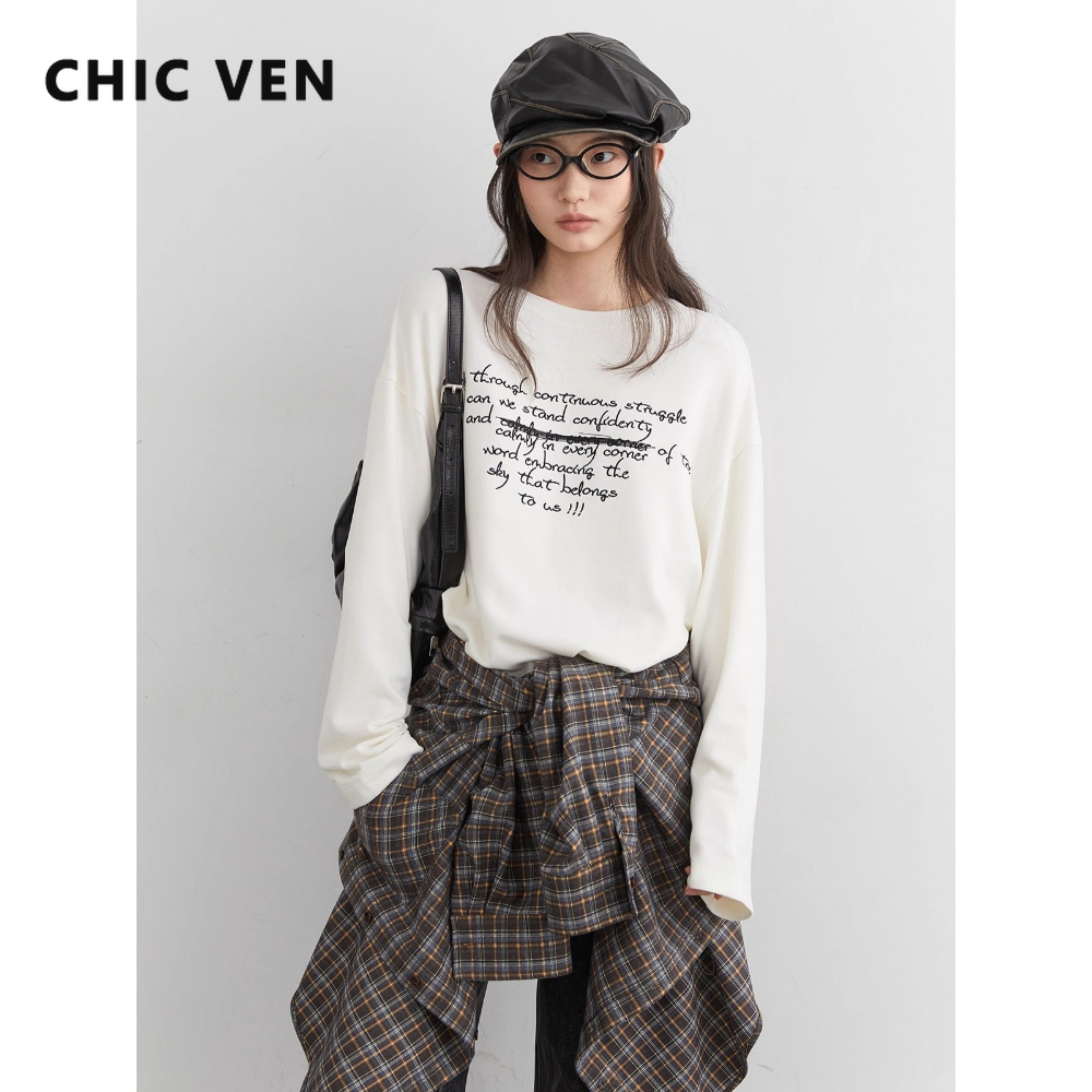 CHIC VEN New Women Long Sleeve - Embroidery Font review and price