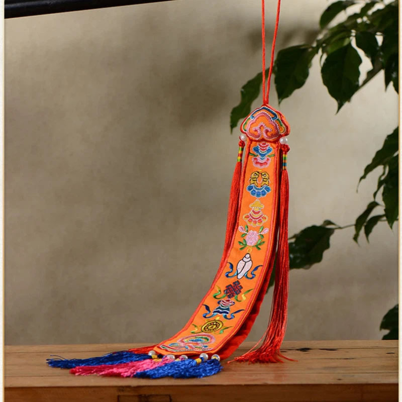 Tibetan Ribbon Flags Nepal Han - Embroidery Red review and price