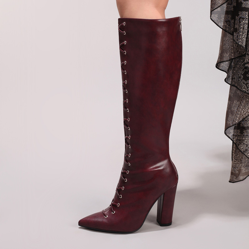 Retro Red Black PU Leather Emb - Embroidery Red review and price