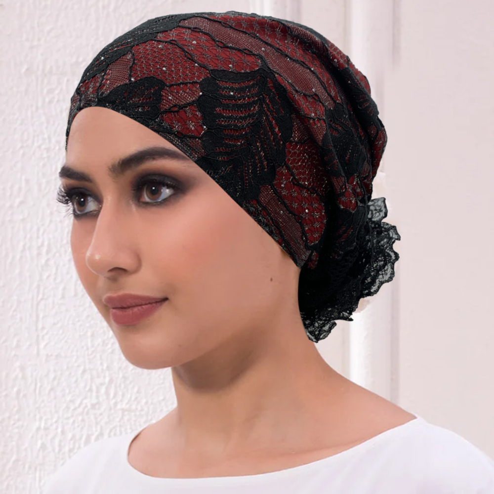 Embroidery Turban Cap for Wome - Embroidery Hijab review and price