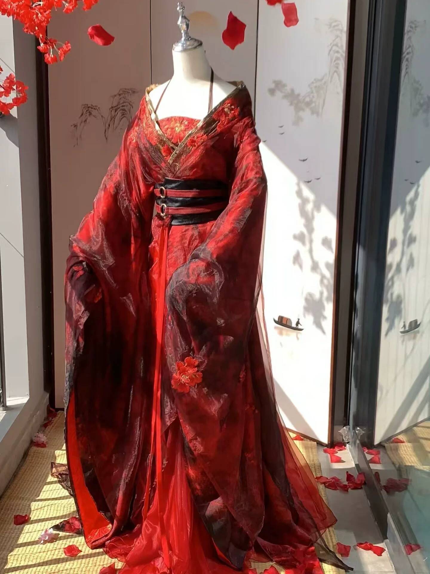 New Datura Red Hanfu Women Anc - Embroidery Red review and price