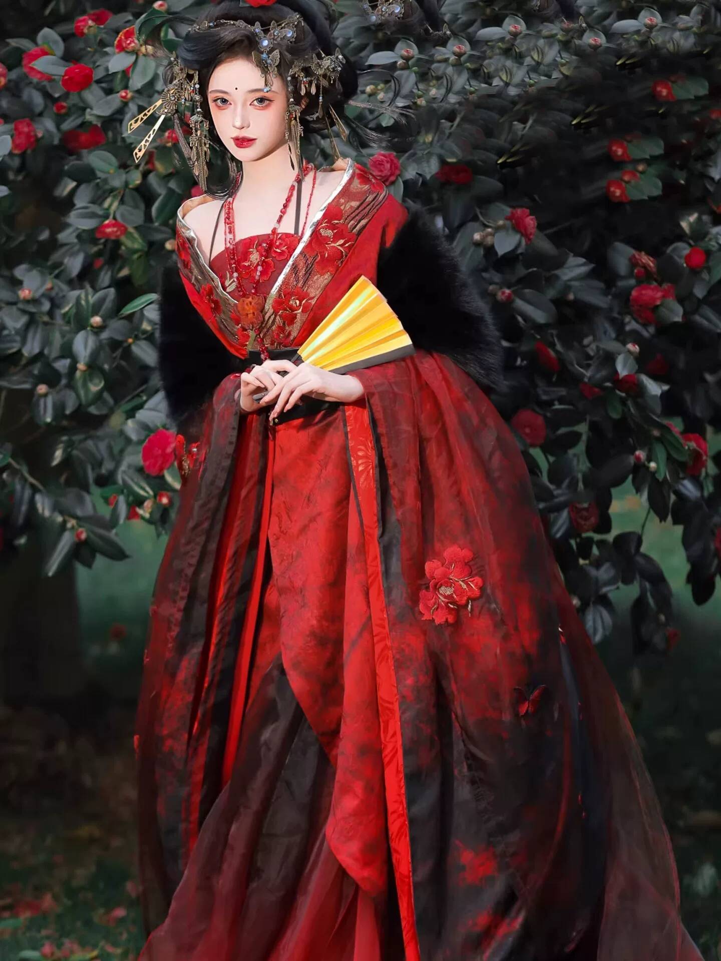 New Datura Red Hanfu Women Anc - Embroidery Red review and price