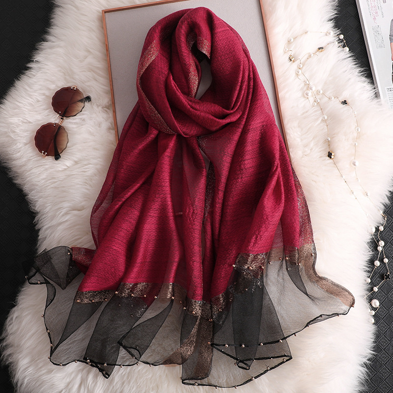 2024 Luxury 100% Silk Shawl Sc - Embroidery Hijab review and price