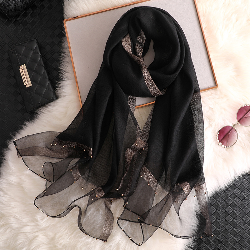 2024 Luxury 100% Silk Shawl Sc - Embroidery Hijab review and price