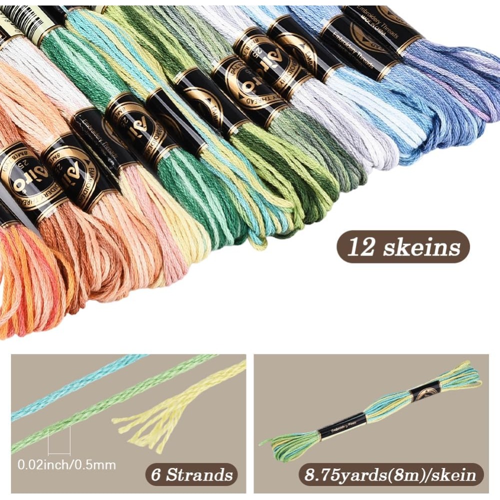 12 Skeins 105 Yards Cross Stit - Embroidery Bracelet review and price