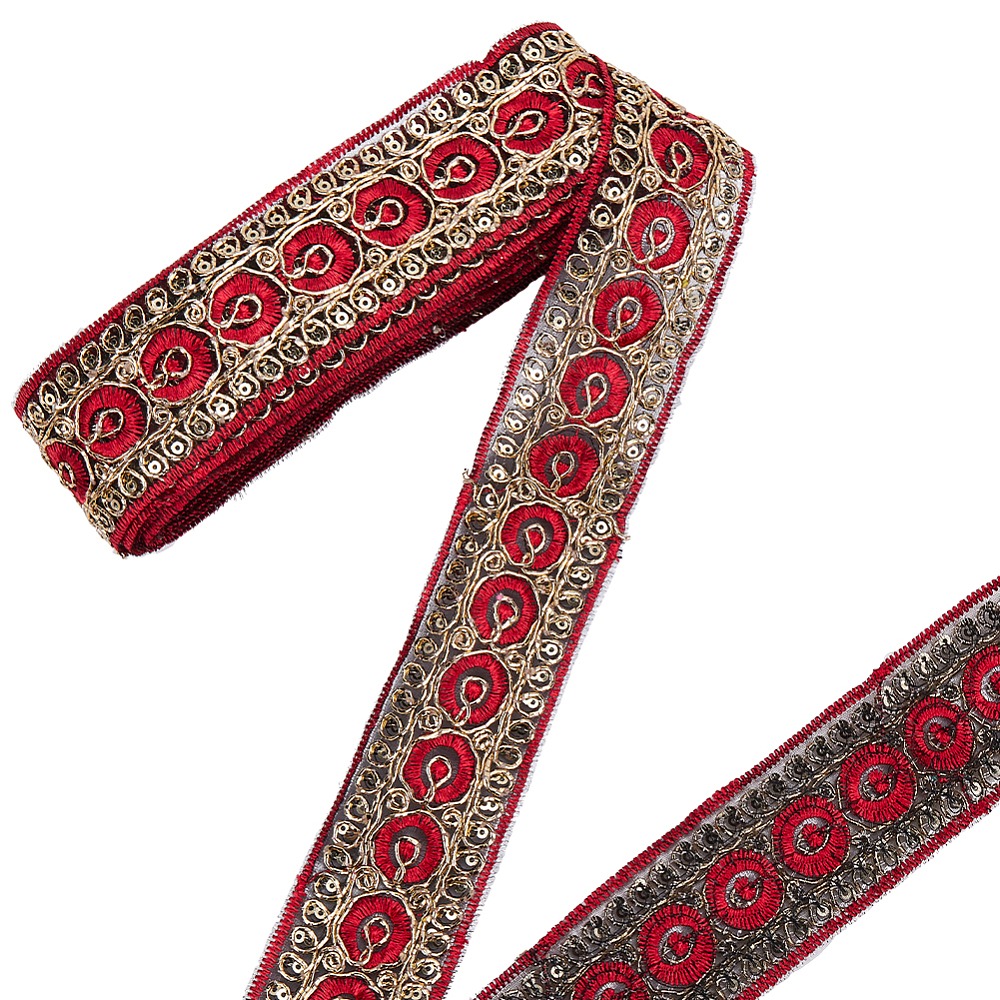 10 Yards 1.77 Inch Red Embroid - Embroidery Red review and price