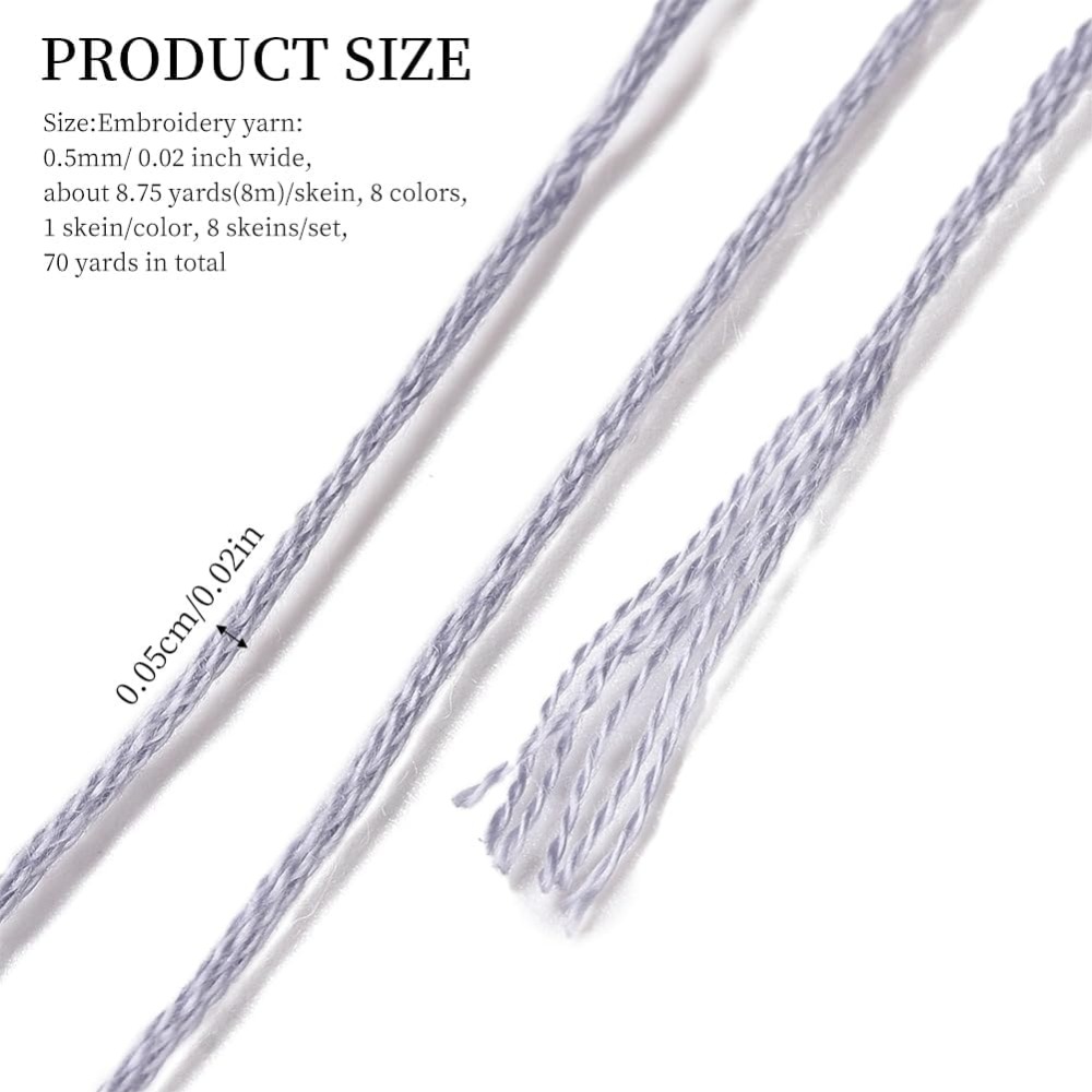 8 Skeins 70 Yards Grey Friends - Embroidery Bracelet review and price