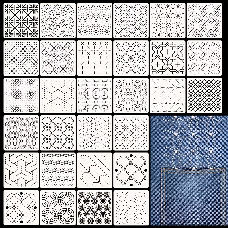 30Pcs Embroidery Templates DIY - Embroidery Pattern review and price