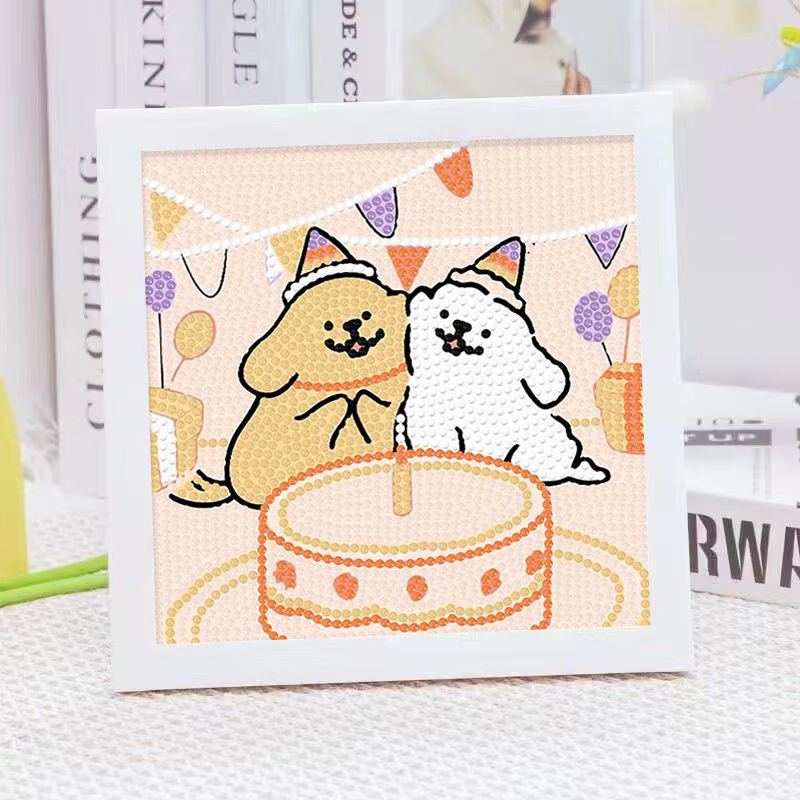 Cartoon Line Puppy Crystal Dia - Embroidery Frame review and price