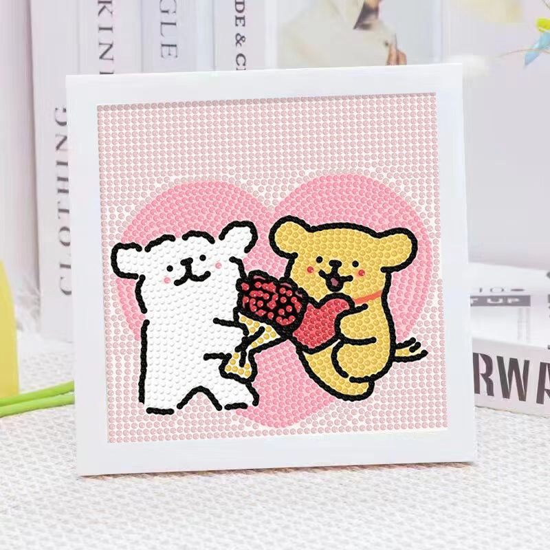 Cartoon Line Puppy Crystal Dia - Embroidery Frame review and price