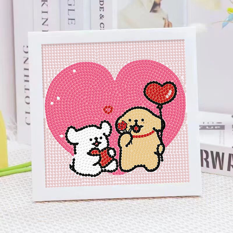 Cartoon Line Puppy Crystal Dia - Embroidery Frame review and price