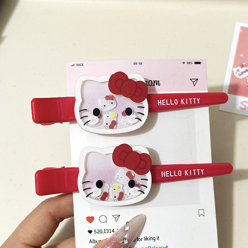 Hello Kitty Hair Clip Shaker B - Embroidery Red review and price