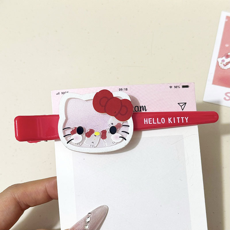 Hello Kitty Hair Clip Shaker B - Embroidery Red review and price