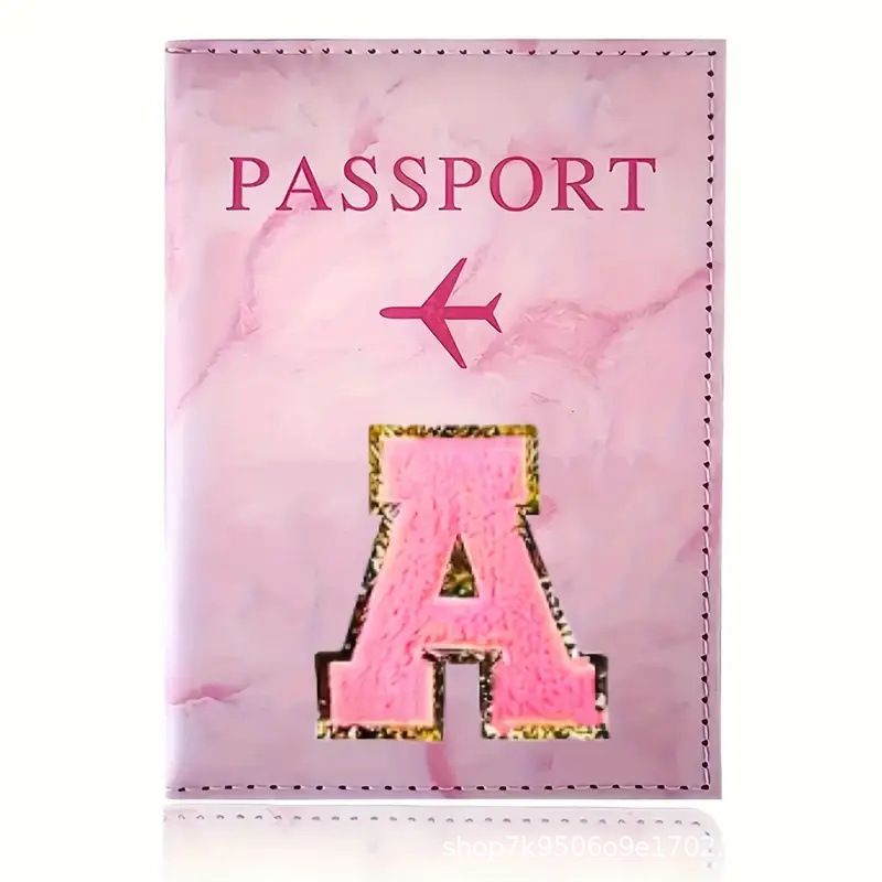 Pink PU Leather Passport Holde - Embroidery Font review and price