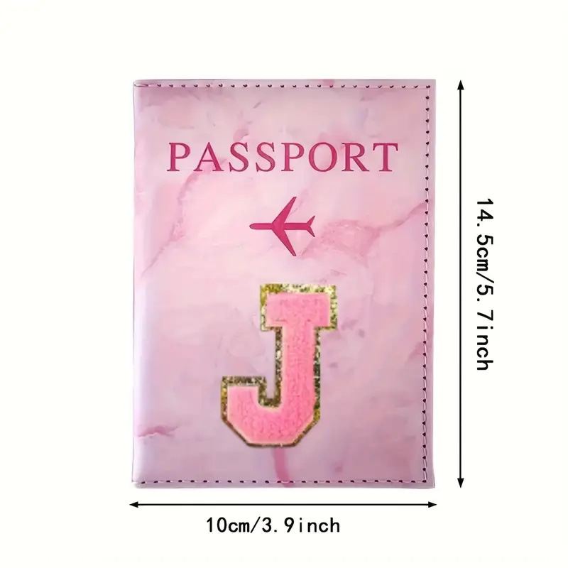 Pink PU Leather Passport Holde - Embroidery Font review and price
