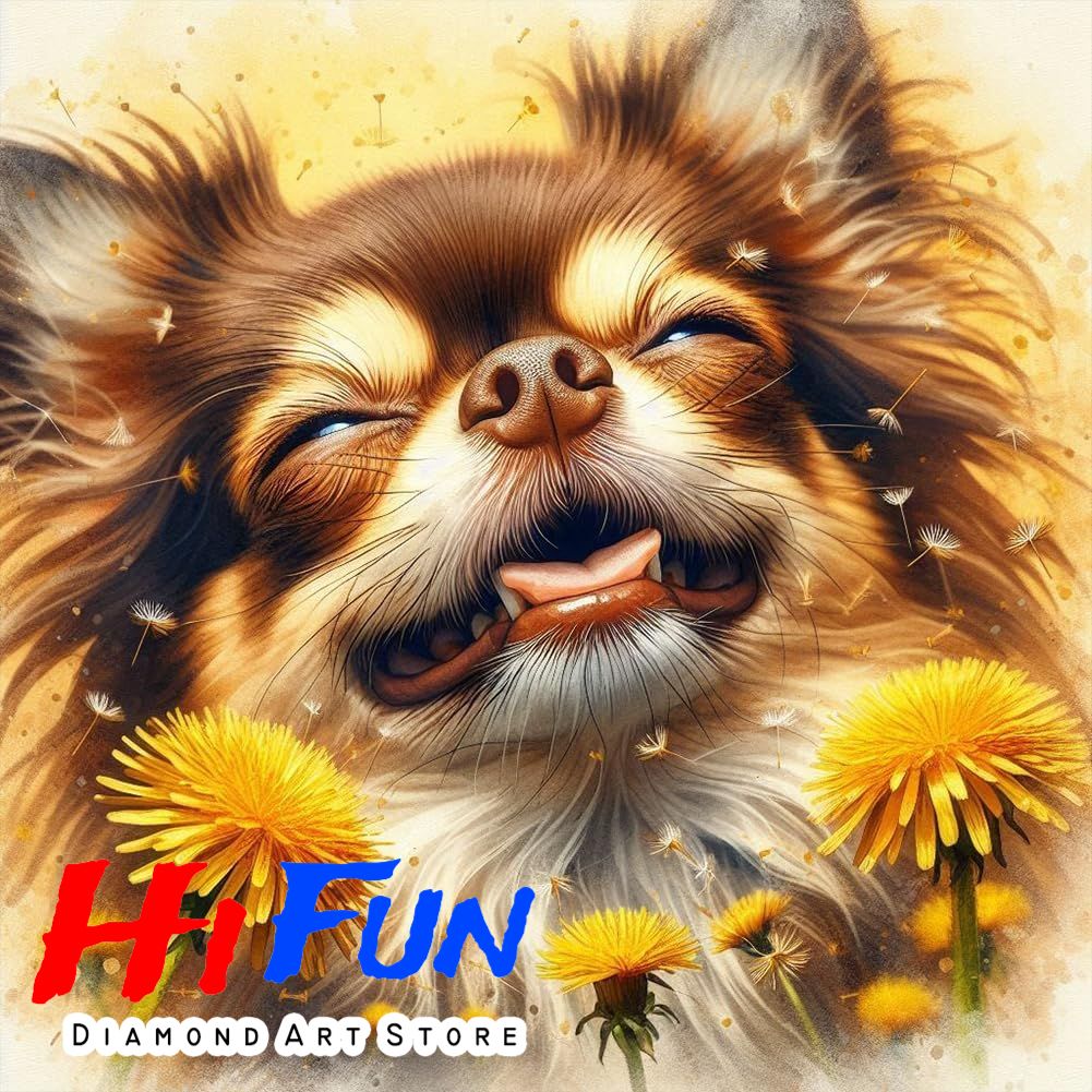 DIY 5D New Chihuahua Dog Abstr - Embroidery Ideas For Bags review and price