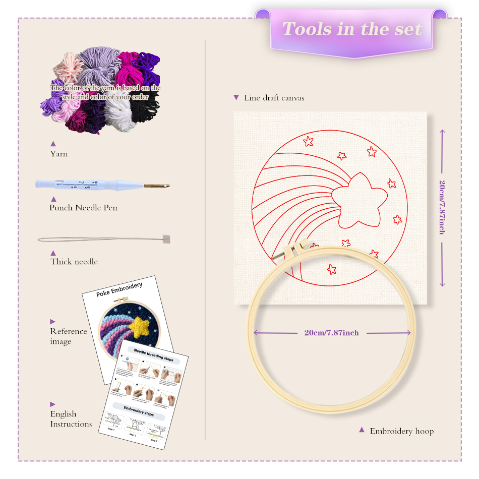 Hedgehog pattern Punch Needle  - Embroidery Ideas For Bags review and price
