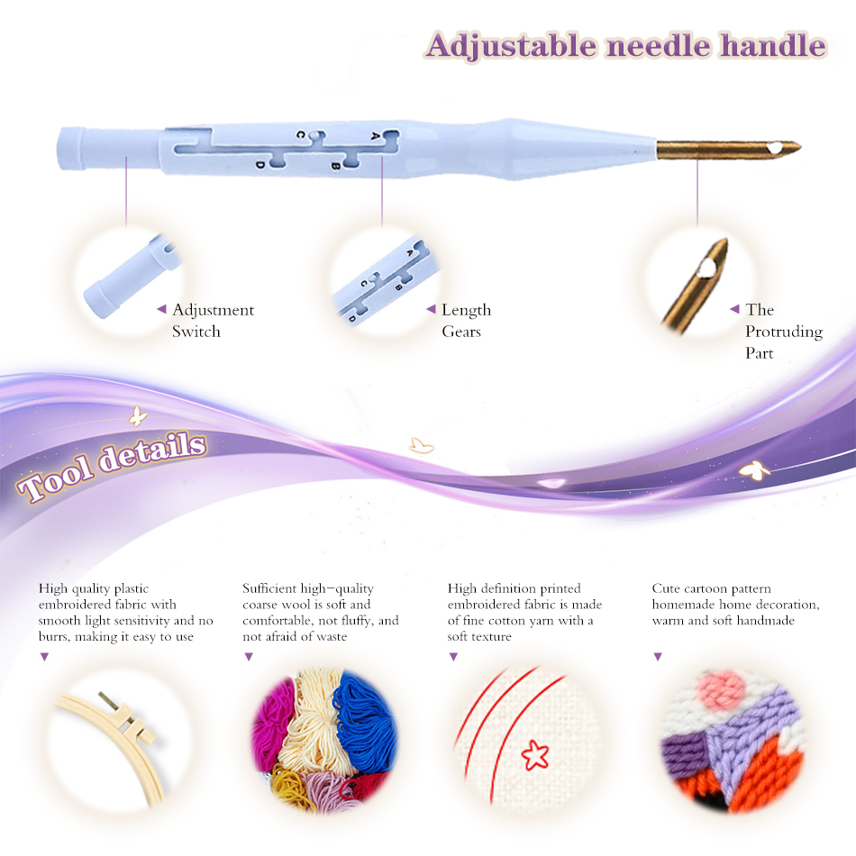 Hedgehog pattern Punch Needle  - Embroidery Ideas For Bags review and price