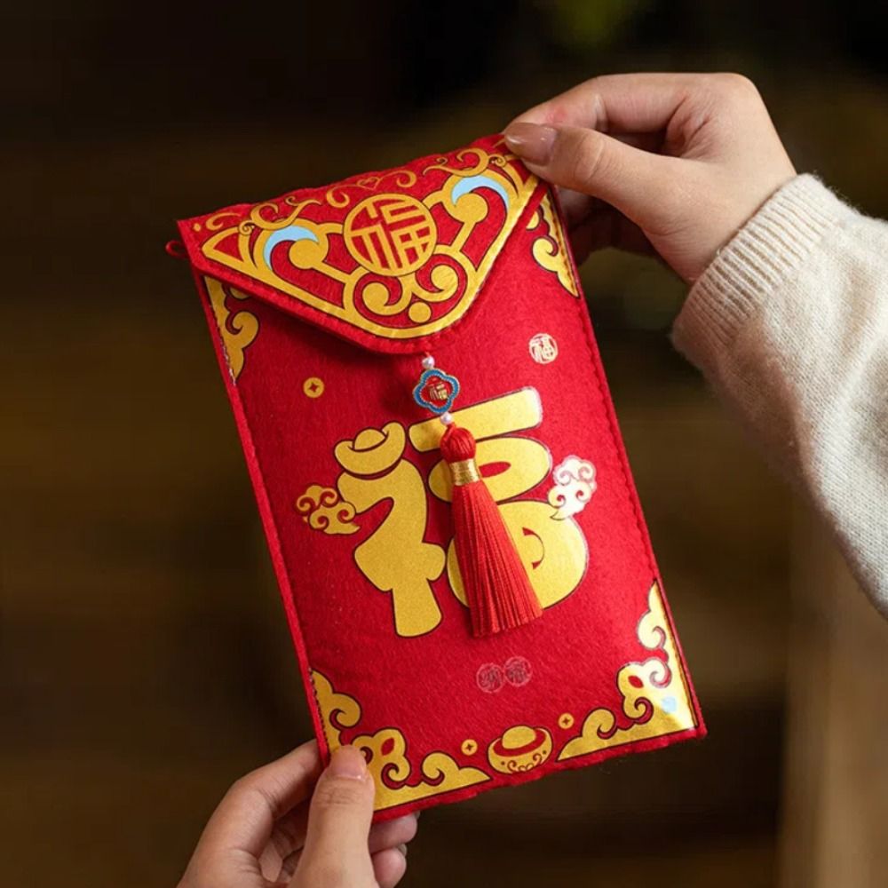 Multiple Patterns Money Pocket - Embroidery Red review and price