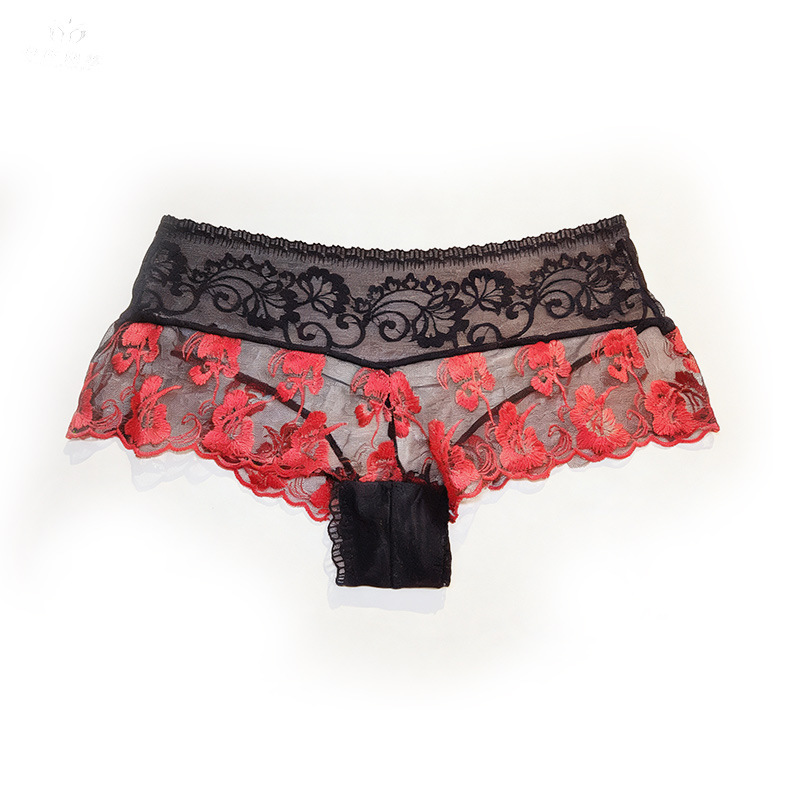 【1pcs】lingeries femme ultra ho - Embroidery Red review and price