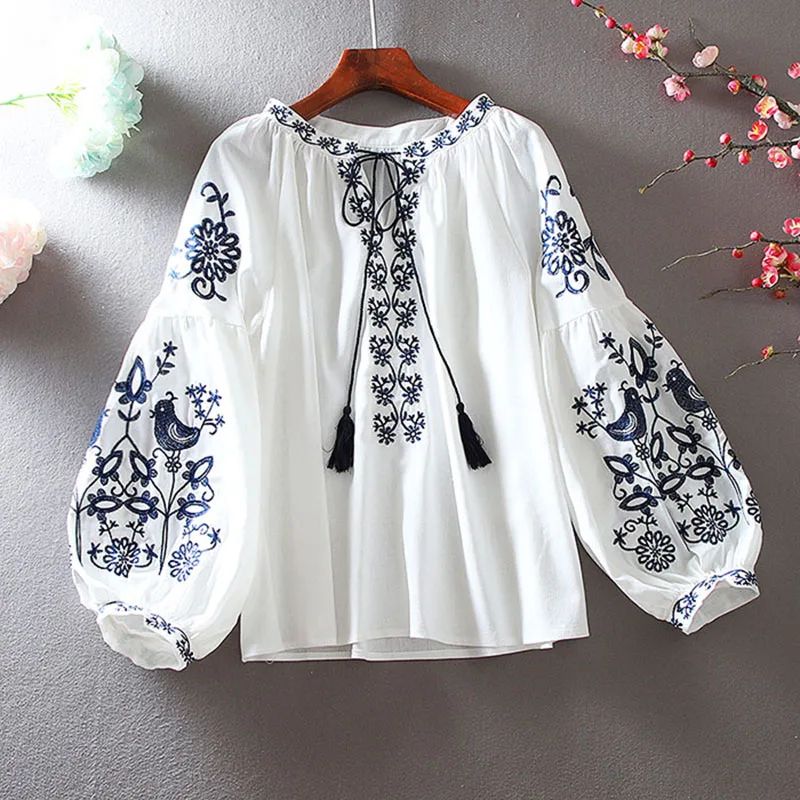 2026 Women's Retro Blouse Nati - Embroidery Blouse review and price