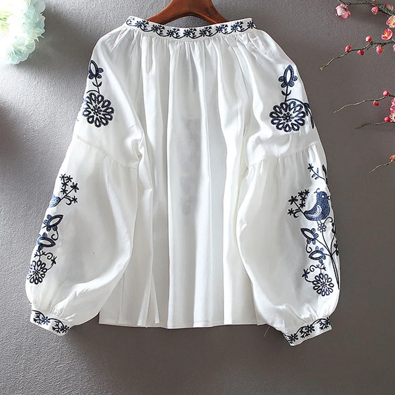 2026 Women's Retro Blouse Nati - Embroidery Blouse review and price