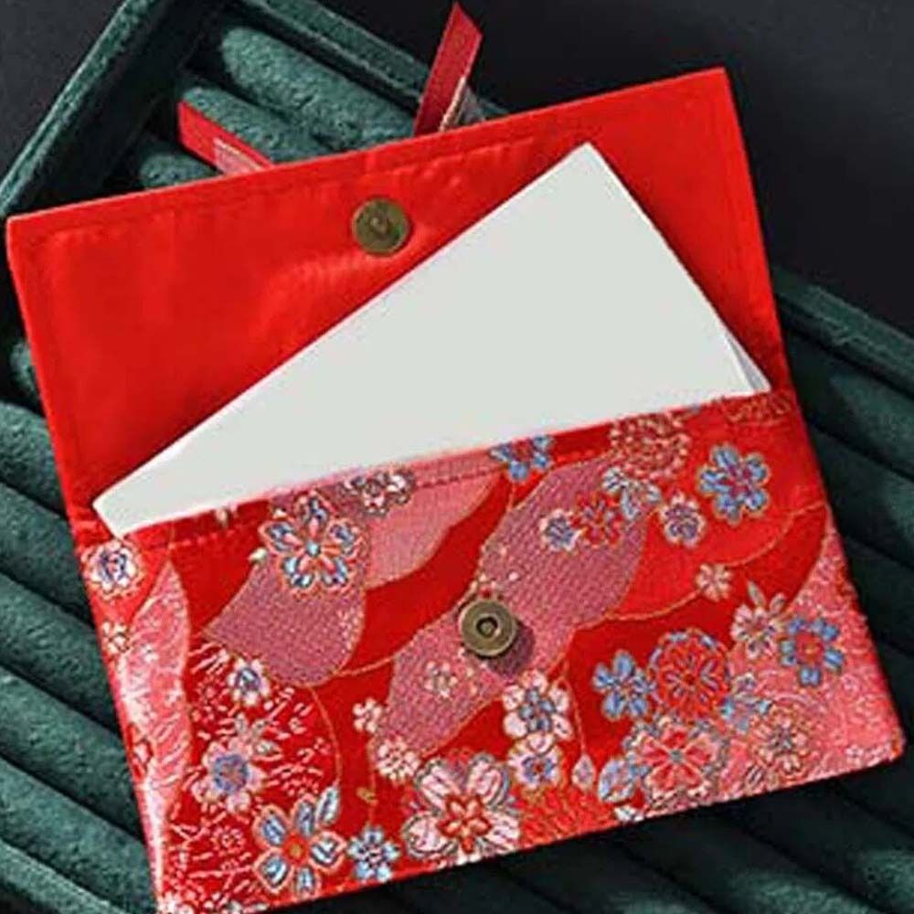 New Year Blessing Words Brocad - Embroidery Red review and price